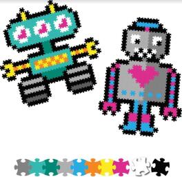 Puzzelki Pixelki Jixelz 700 elem. -roboty