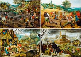 Puzzle 1000 Cztery pory roku, Brueghel