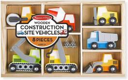 Zestaw drewnianych pojazdów z budowy Melissa & Doug