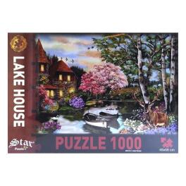 Puzzle 1000 Piękna chata nad jeziorem