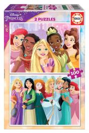 Puzzle 2x100 Księżniczki z bajek Disneya G3