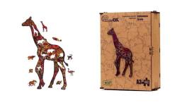 Puzzle drewniane eko 102 Cętkowana żyrafa A3