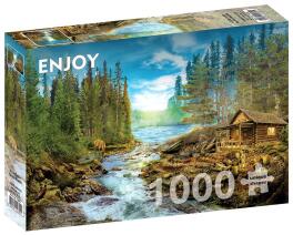 Puzzle 1000 Chatka nad rzeką