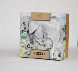 Puzzle 60el Słonie